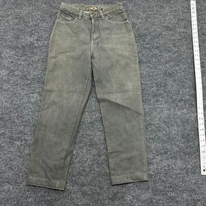 Express Jeans Womens Size 3 Olive Green High Waisted Tapered Leg Cotton Vintage